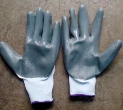 星宇N518灰丁腈胶乳浸渍防护耐油耐磨劳保防护手套
